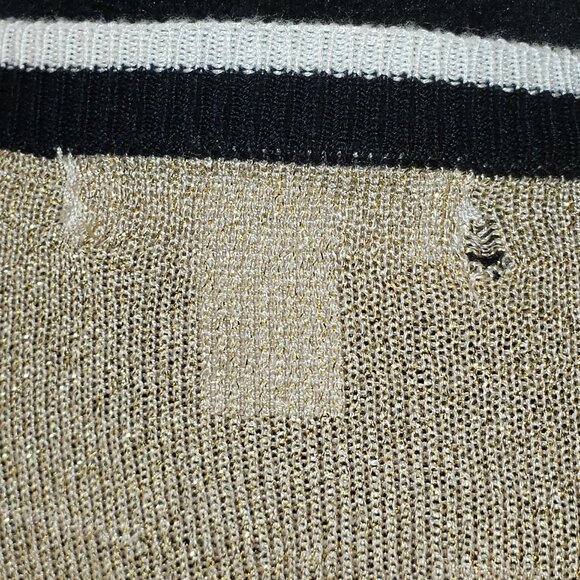 Boston Proper Gold Metallic Cardigan, Size XL - Picture 5 of 6